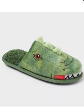 Cat & Jack Dino Scuff Slippers Kids Size Large 4/5